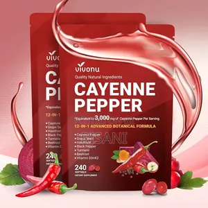 VivoNu 12-in-1 Cayenne Pepper Softgels Supplement, 240 Capsules