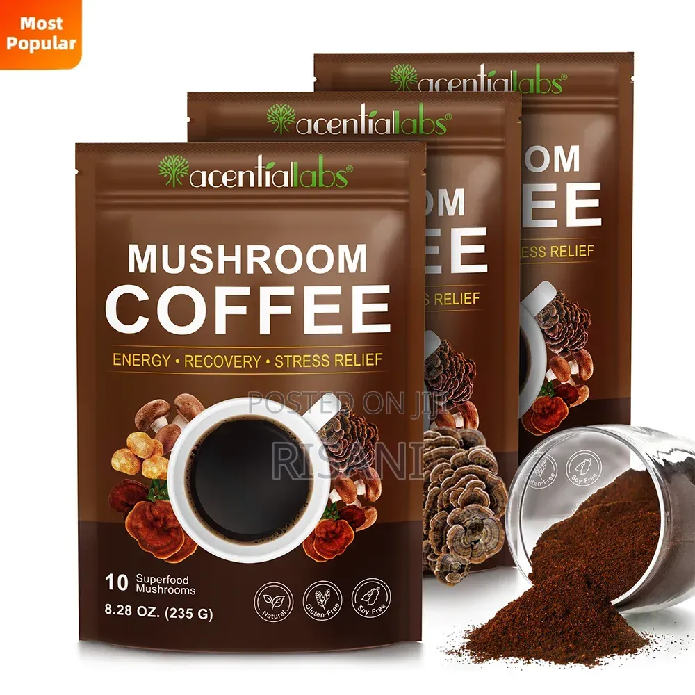 Mushroom Coffee, 10 Mushrooms Withe, Wit Mushroom Powder for Energy