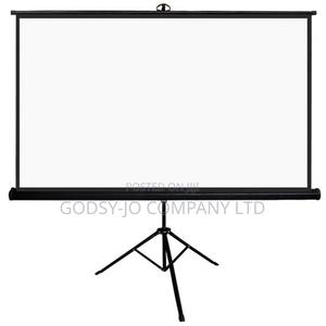 100 Inch Projector Screen With Tripod Stand | Portable HD Projection