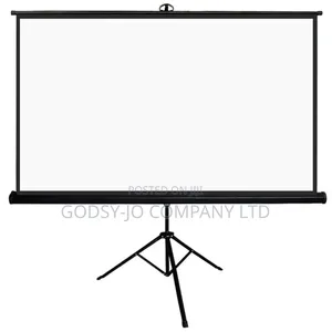 100 Inch Projector Screen With Tripod Stand | Portable HD Projection