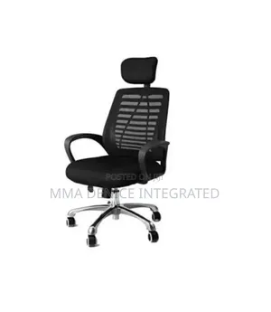 Ergonomic Mesh Office Chair With Headrest – Black