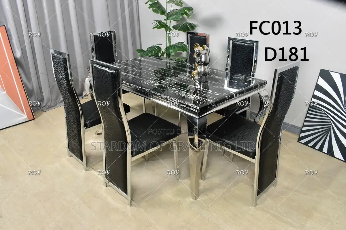 Marble Stainless Legs Dinning