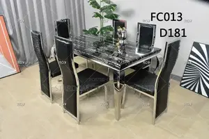 Marble Stainless Legs Dinning