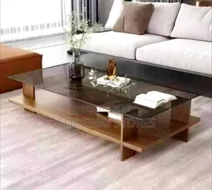 Transparent Glass Nordic Center Table - 100cm