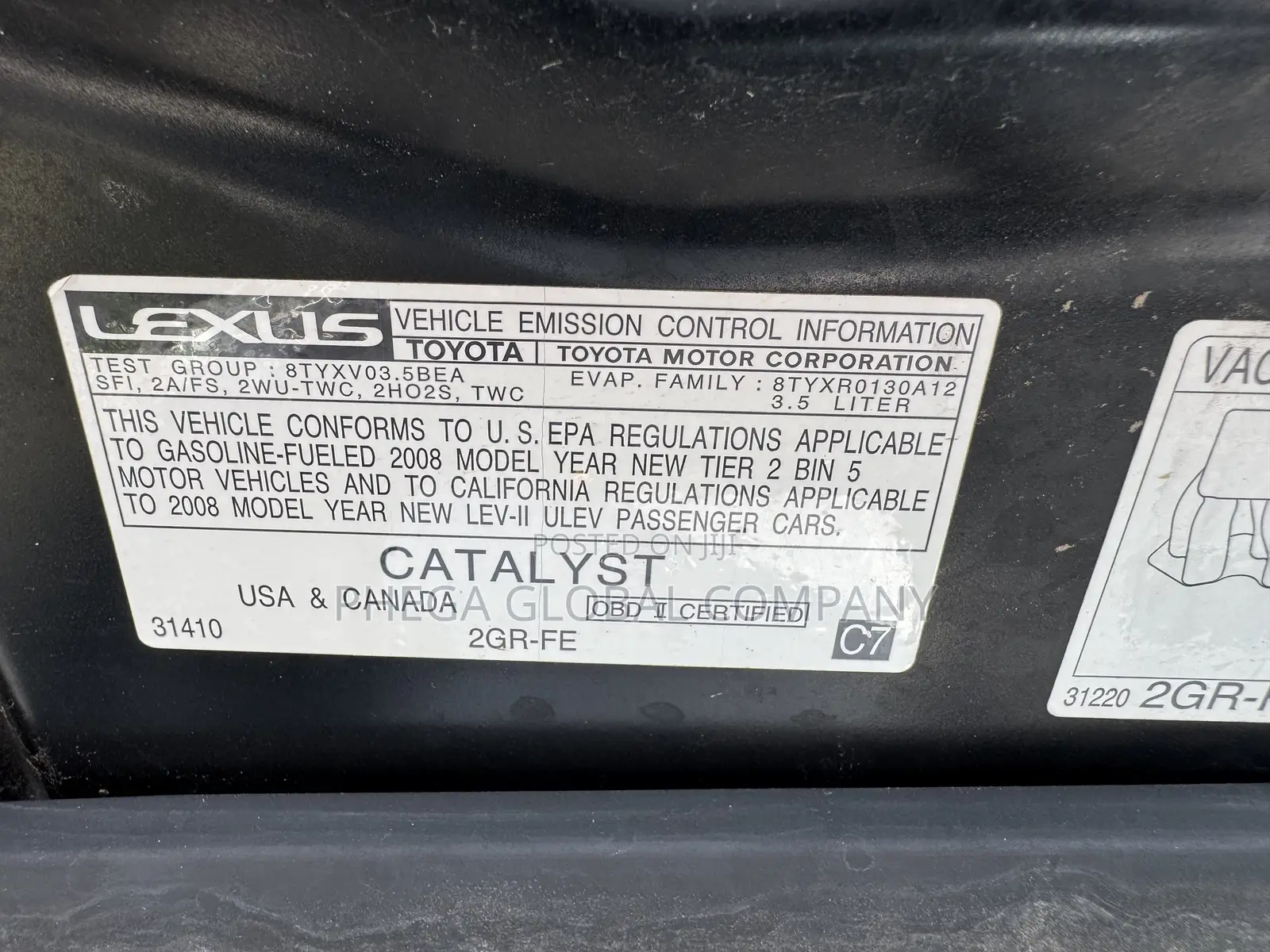 Lexus ES 350 2008 Black