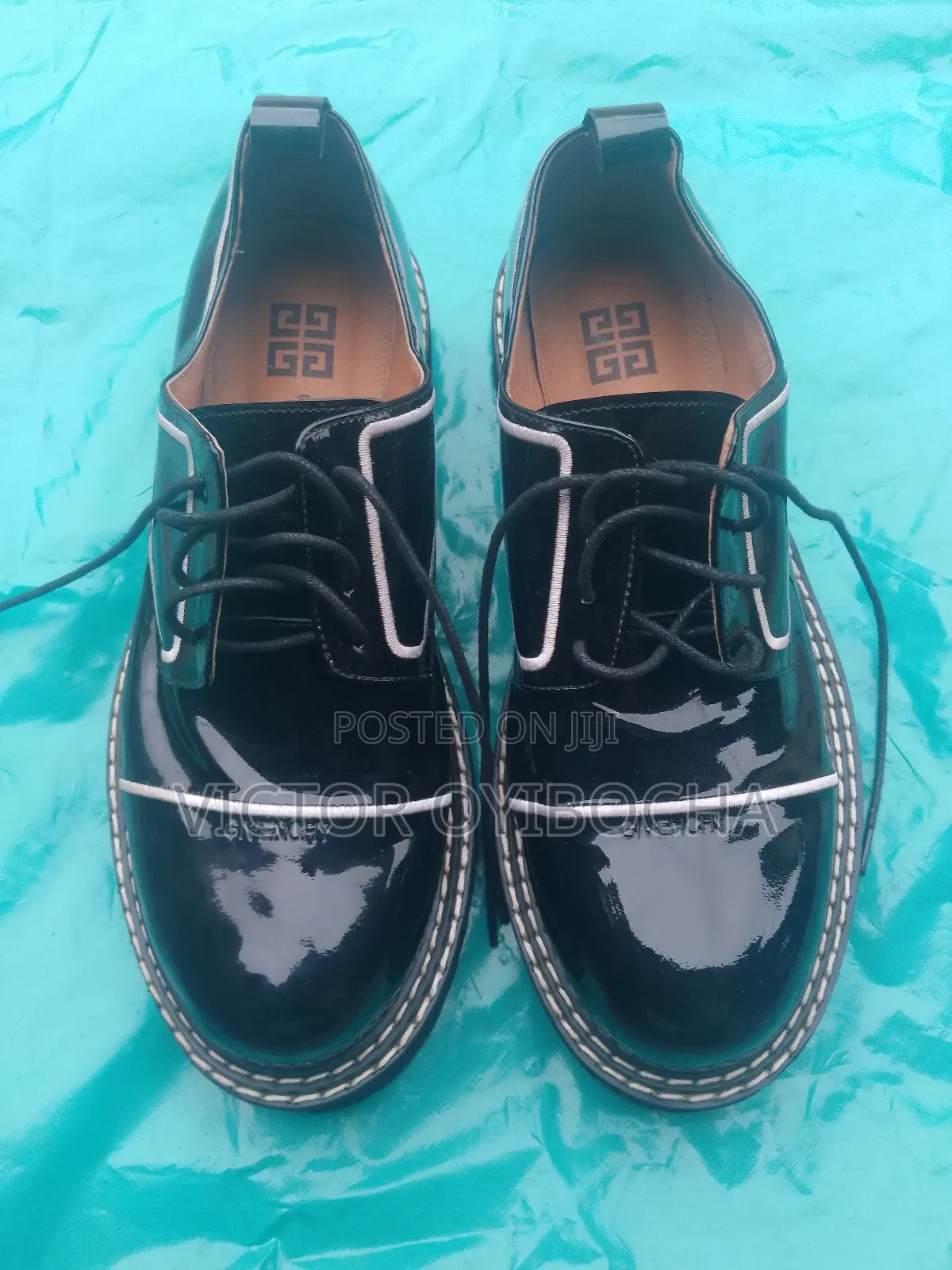 Black Leather Givenchy Paris Shoe