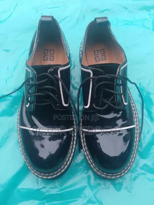 Black Leather Givenchy Paris Shoe
