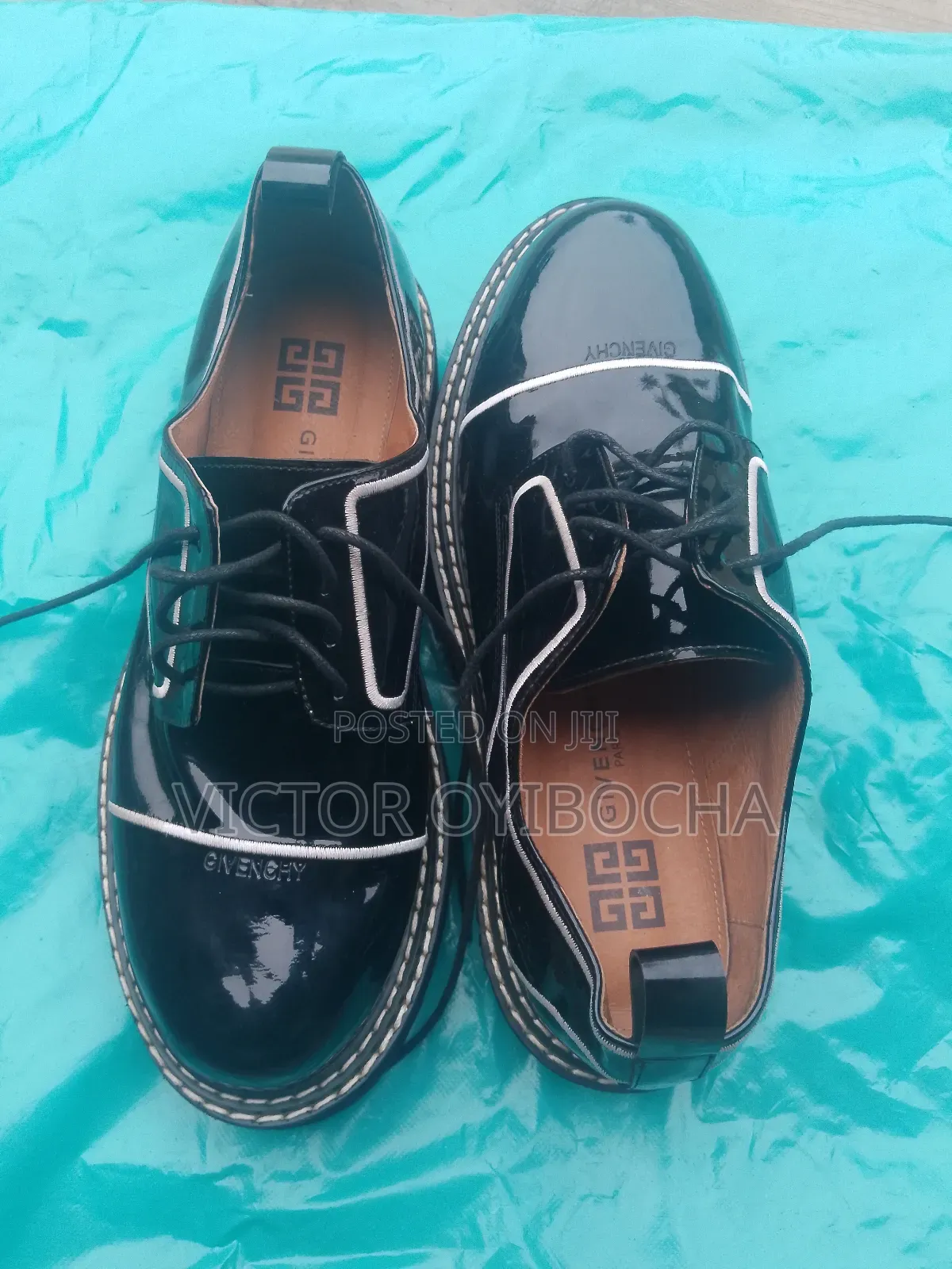 Black Leather Givenchy Paris Shoe