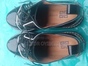 Black Leather Givenchy Paris Shoe
