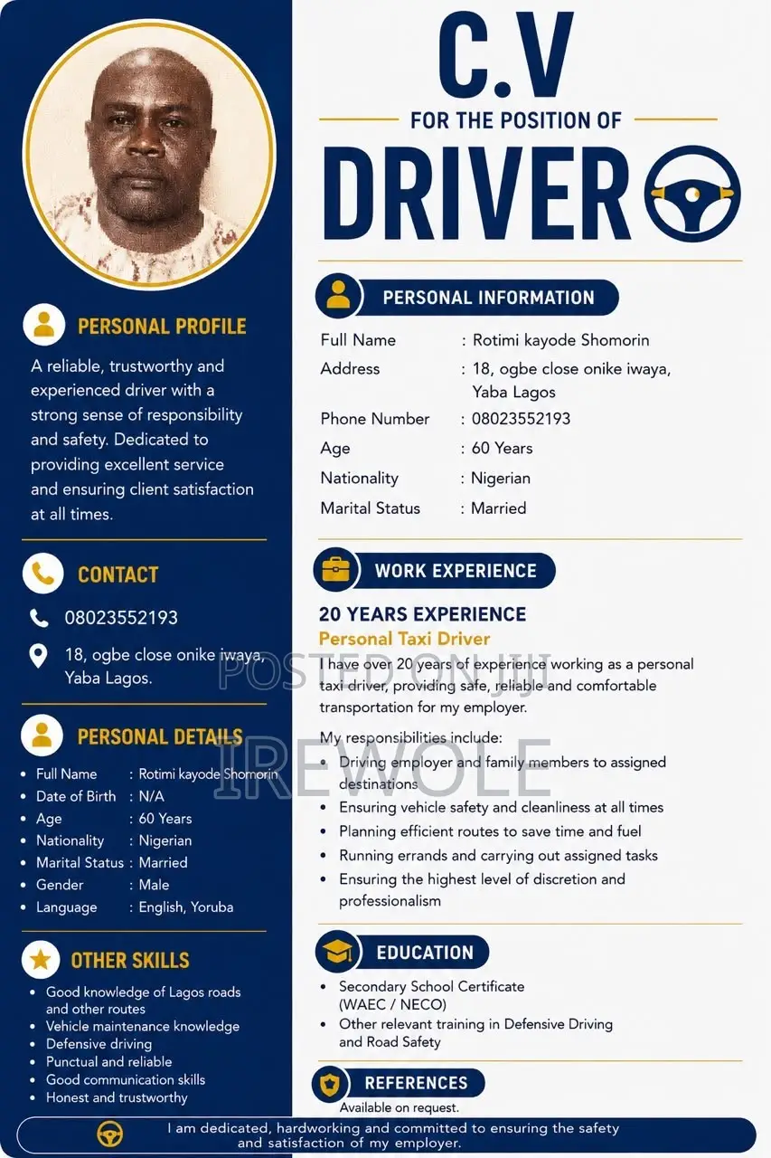 Applying for a Driving Job