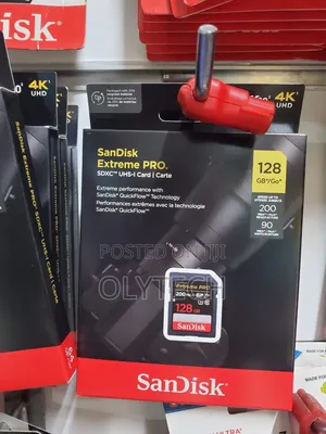 Original SanDisk 128GB Extreme PRO SDXC Memory Card - 200mb/S