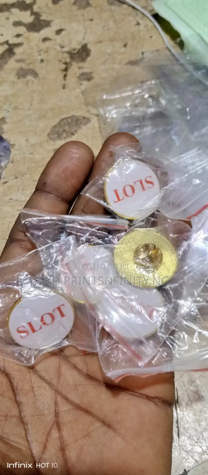 Metal Dome Lapel Pin
