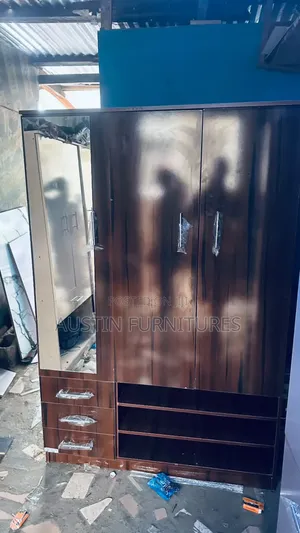 Schmuck Brown 4 by 6 Wardrobe With Mirror