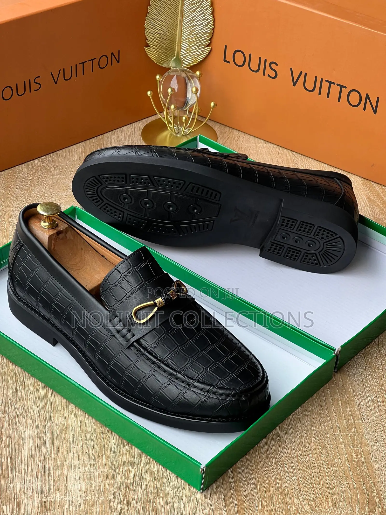 Men's Louis Vuitton Patterned Leather Loafers CLARKS