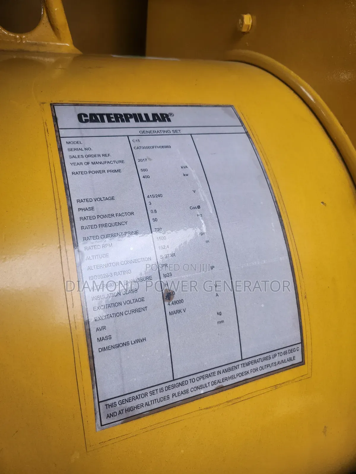 500kva Cat Diesel Generator