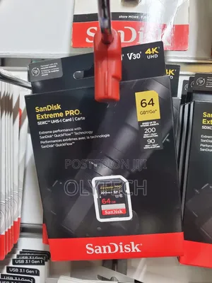 Original SanDisk 64GB Extreme PRO SD Card (200mb/S)
