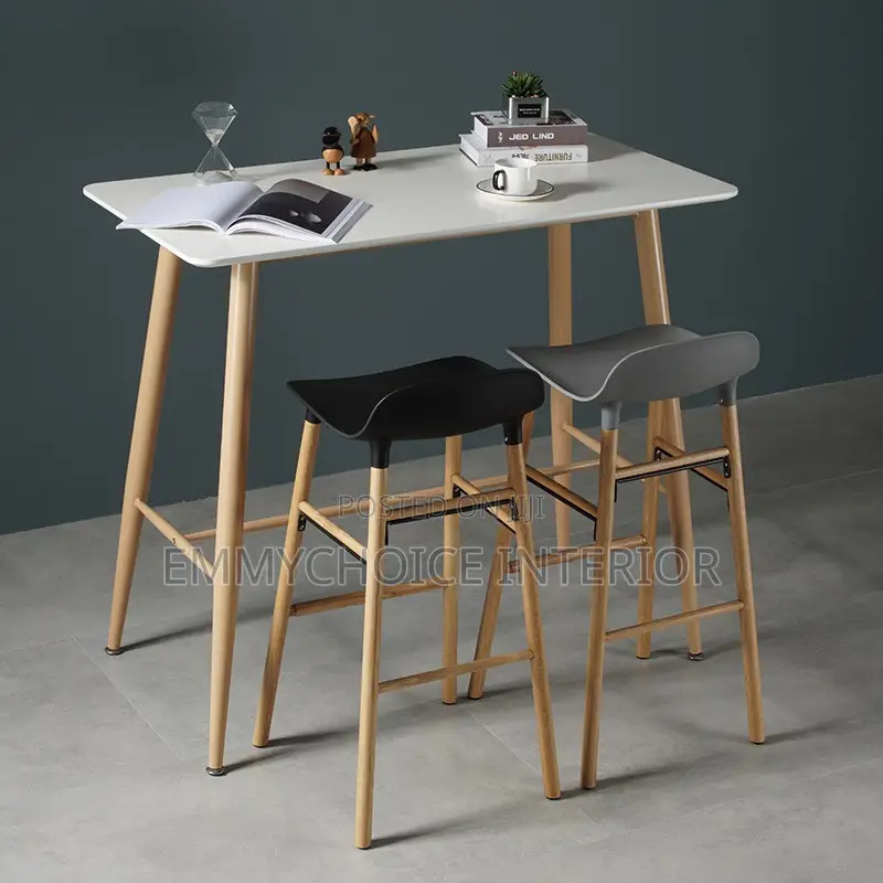 High Table and Bar Stool Chair Set
