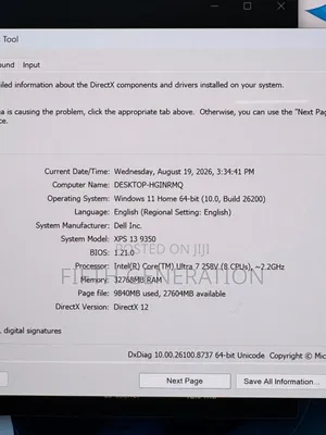 Laptop Dell XPS 13 9350 32GB Intel Core Ultra 7 SSD 1T