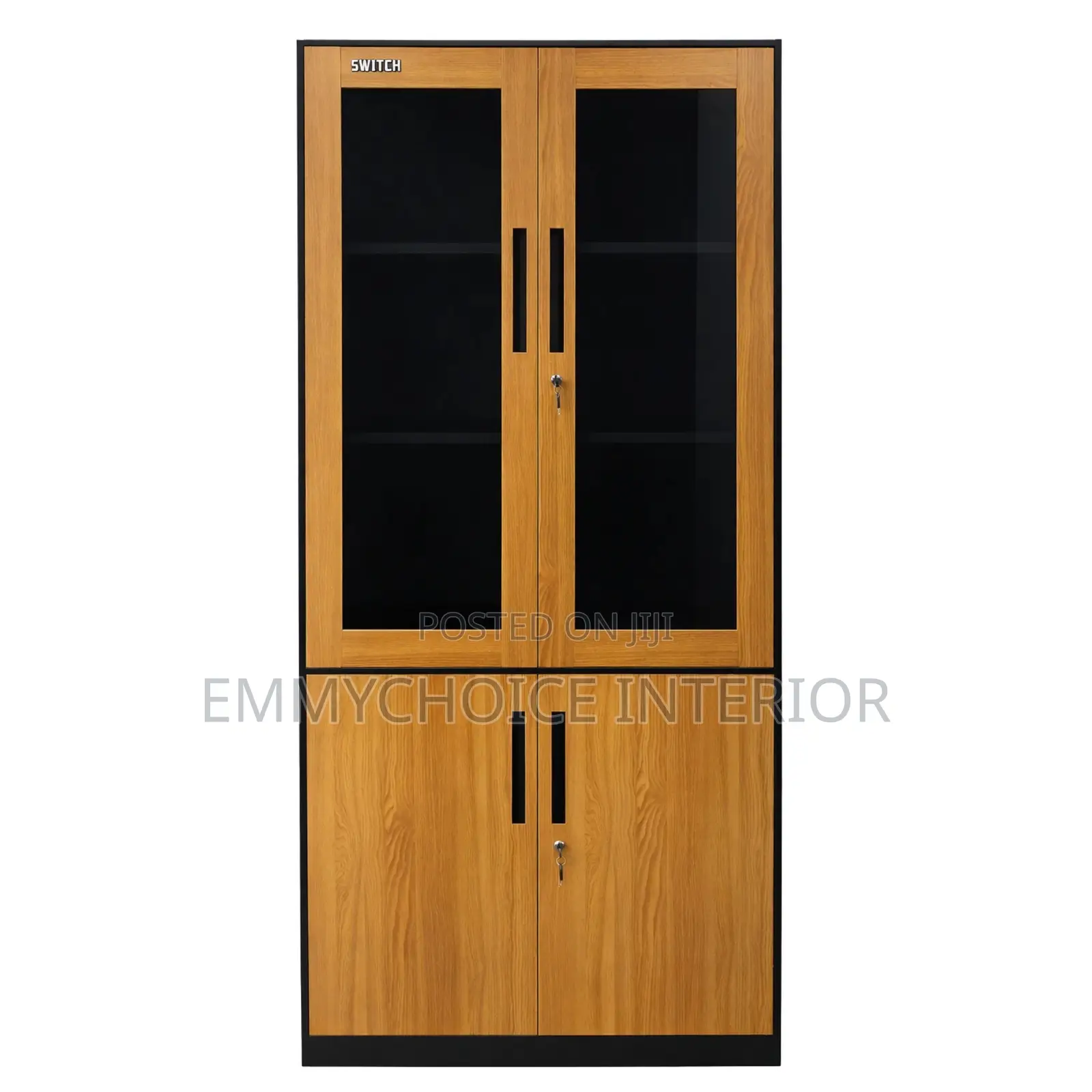 Foreign Executive Office Bookshelf With Full Glass