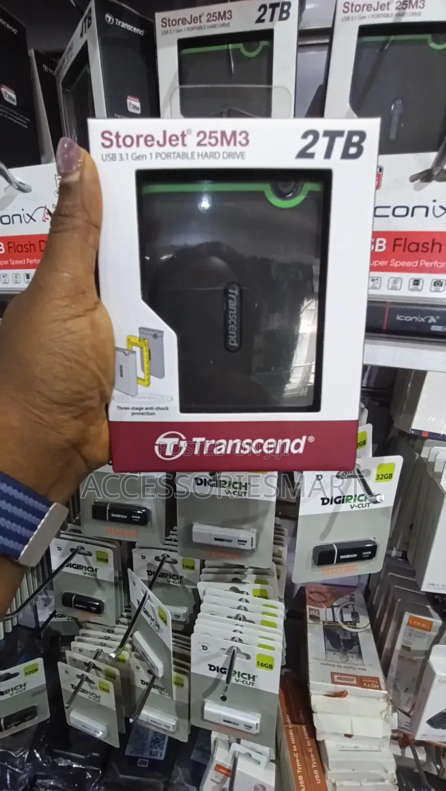 Transcend 2TB USB 3.1 Storejet 25M3 Portable Hard Drive