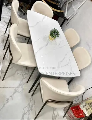 High Quality Marble Top Dining Table and Chairs