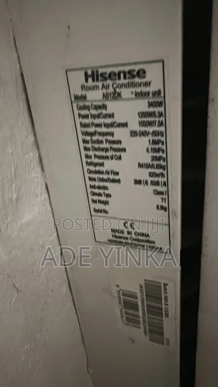 Well Functioning Working Inverter Hisense Air Conditioner