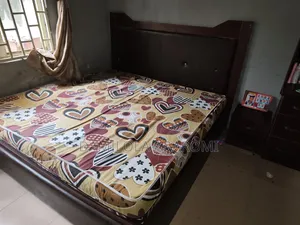 6 by 6 Bedframe, Mattress and Bedside
