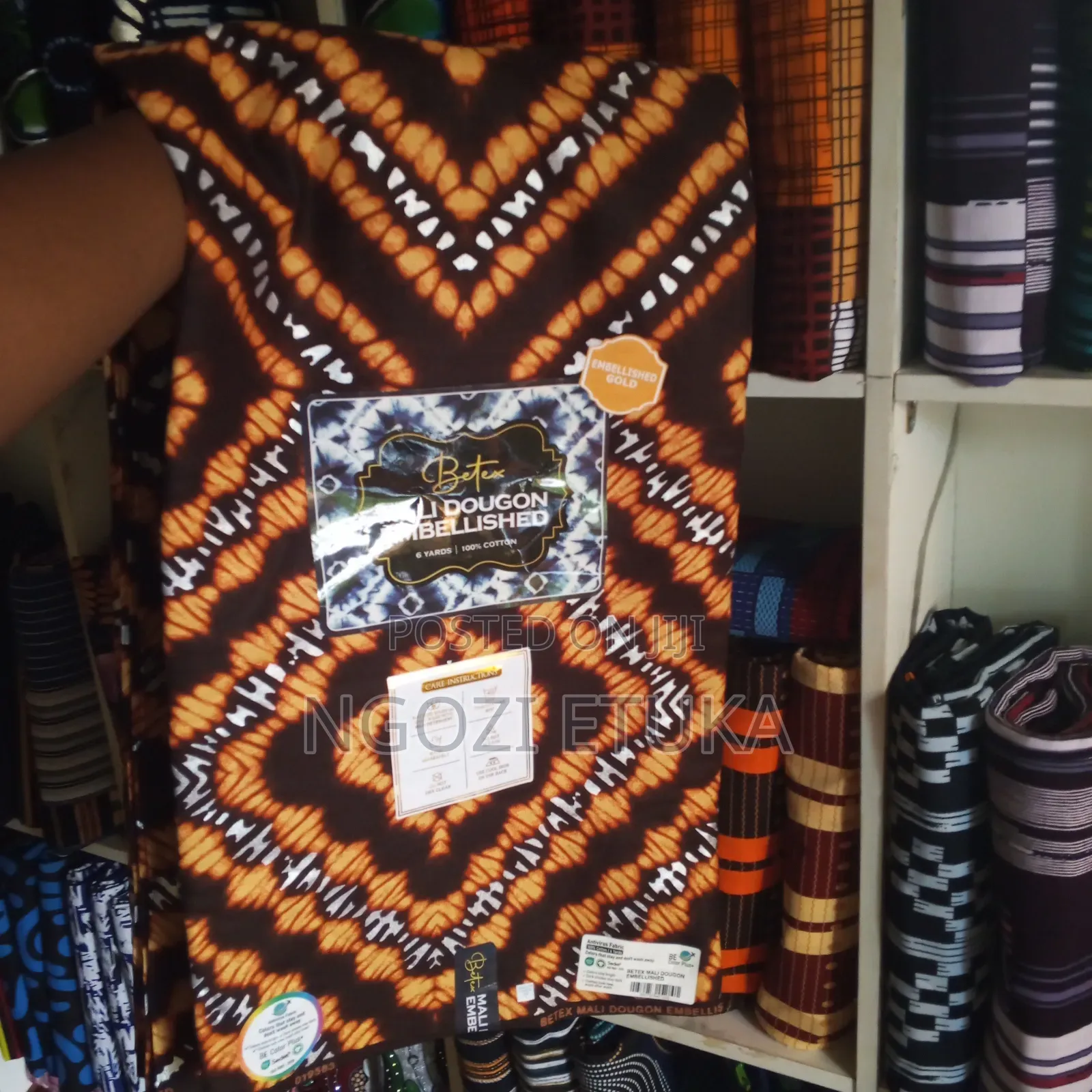 Batex Mali Dougon Embellished 100% Cotton Ankara.