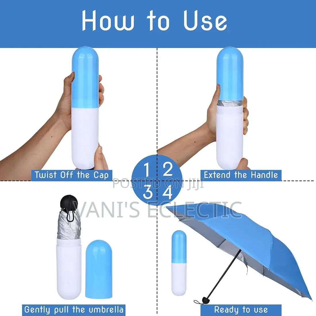 Capsule Wine Bottle Shaped Foldable Umbrellas