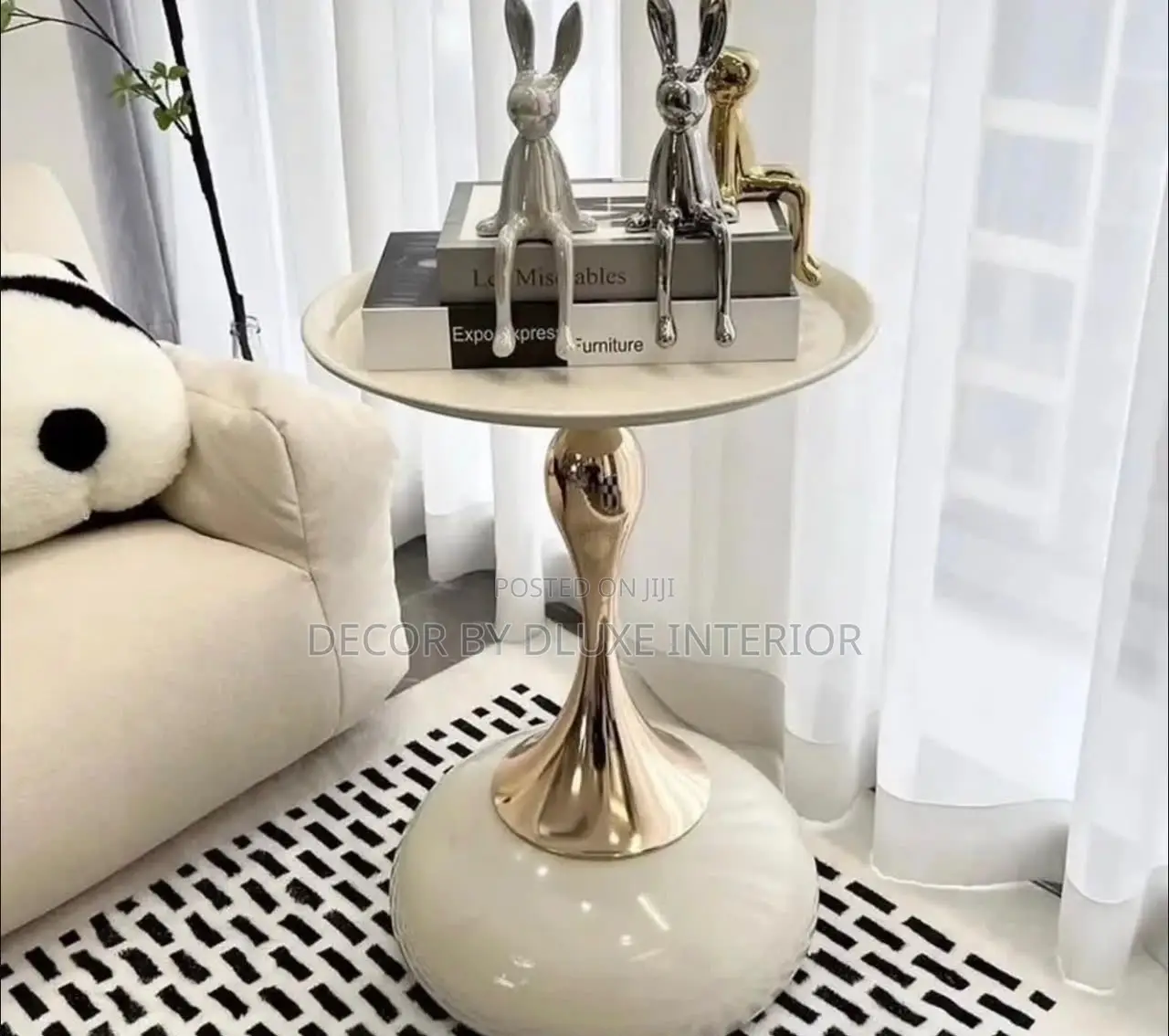 Sculptural Modern Accent Table / Side Stool