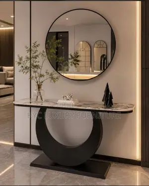 Marble Top Console With Mirror