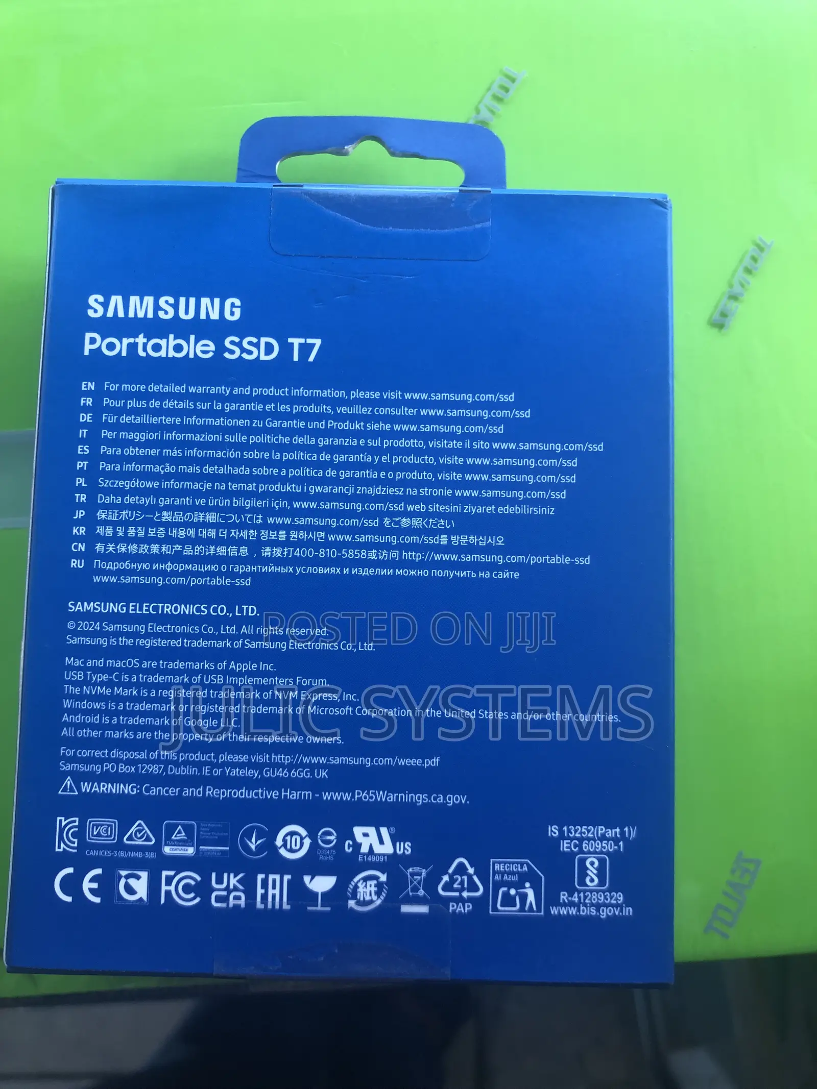 Samsung T7 2TB Portable SSD External