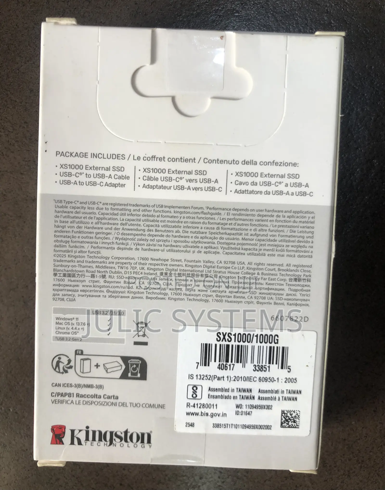 Kingston 1tb Xs1000 1tb SSD External