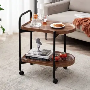 Morden Nordic Style 2tier Rolling Cart Trolley With Wheels.