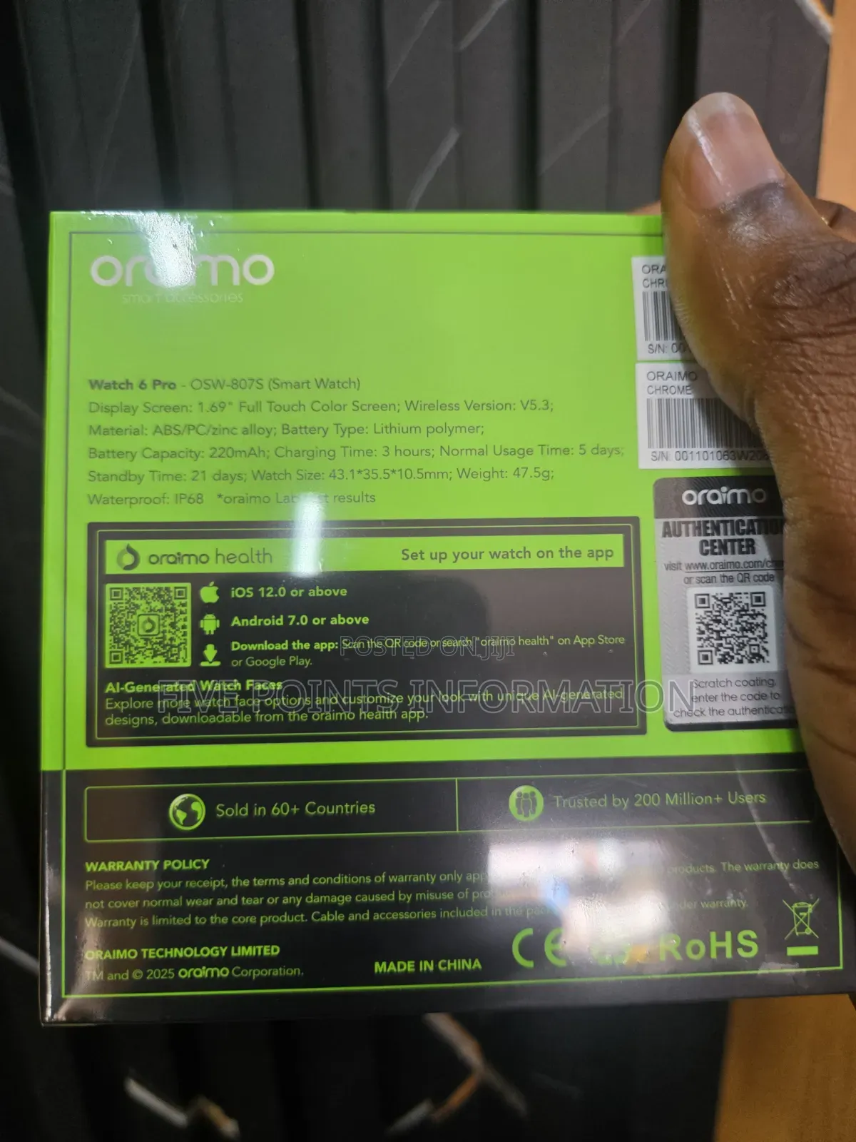 Oraimo Watch 6 Pro | OSW-8075