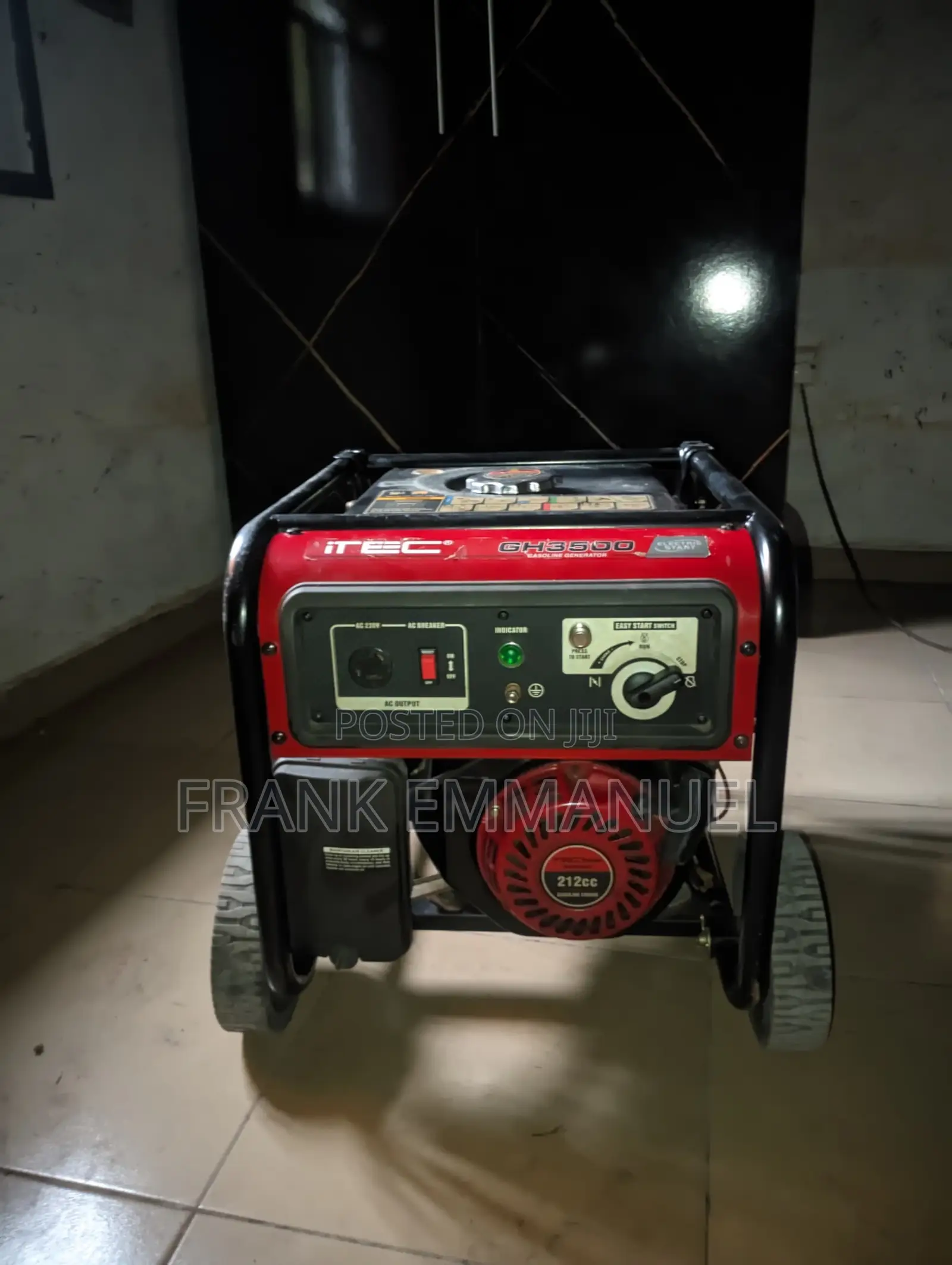 ITEC 3500 Gasoline Button Start Generator
