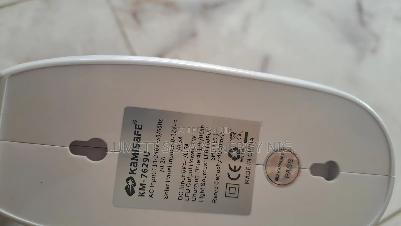Kami Rechargeable Emergency Light - KM-7629U