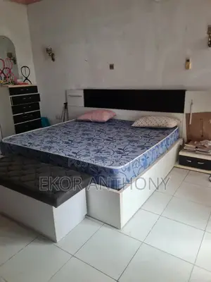 Master 6×6 Bed, 2 Side Tables, a Cupboard and Storage Stool