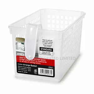 Japanese Clear Storage Organizer Basket With Handle