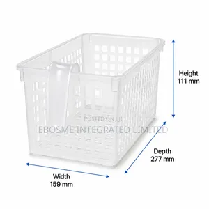 Japanese Clear Storage Organizer Basket With Handle