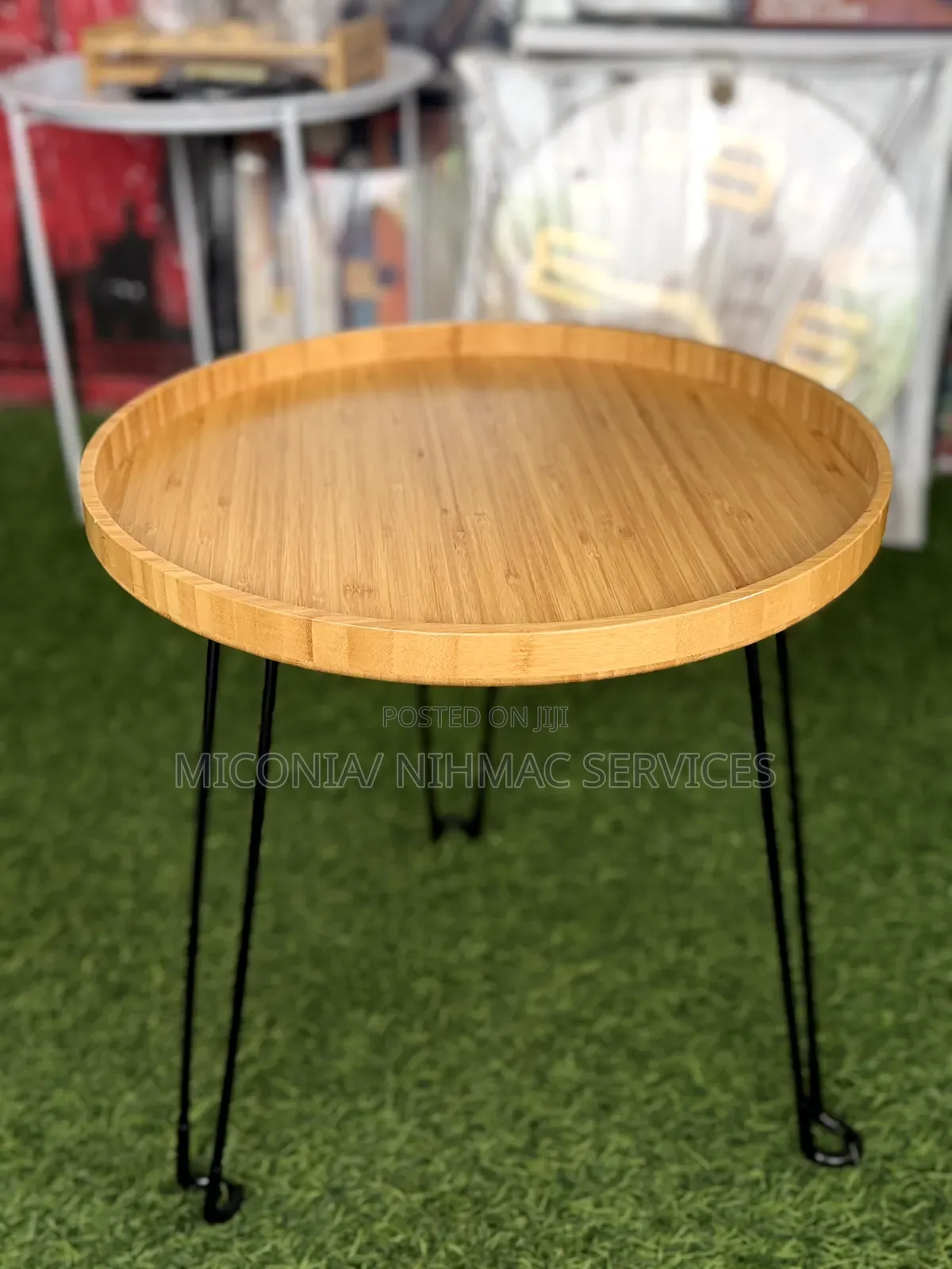 Round Folding Wooden Coffee Table