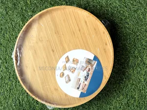 Round Folding Wooden Coffee Table