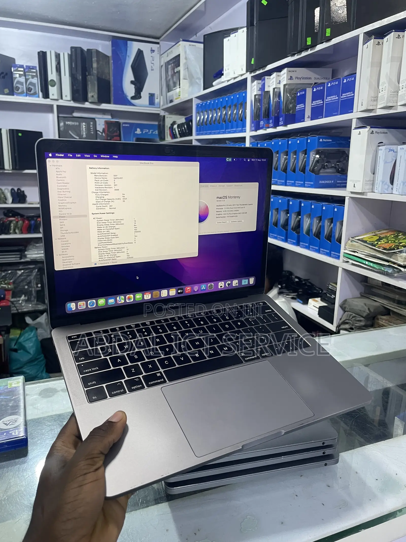 Laptop Apple MacBook Pro 2017 8GB Intel Core i5 SSD 256GB