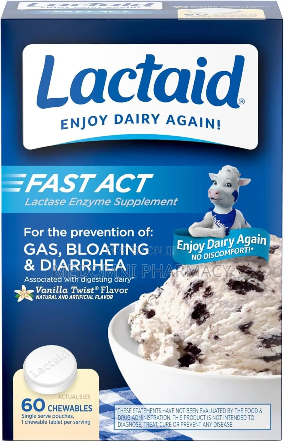 Lactaid Fast Act 60 Chewable Tablets