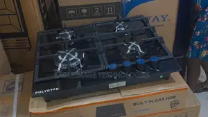 4 Burner Inbuilt Polystar Gas Hob With Cast Iron Supports