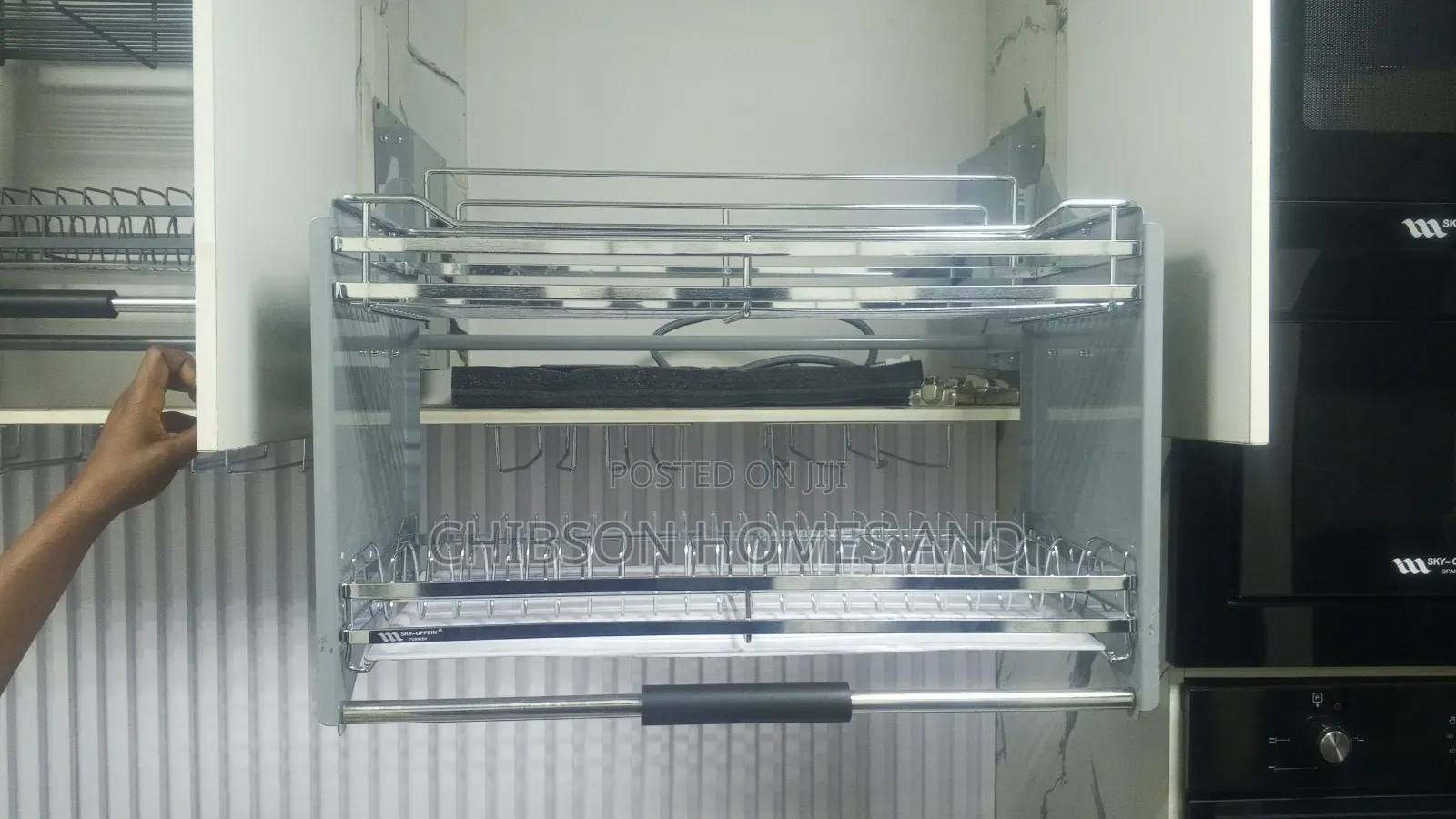 Stainless Steel Pull-Down Dish Rack