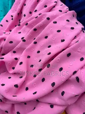 Beautiful Pink Stone Pimple Crepe Fabric – Premium Quality