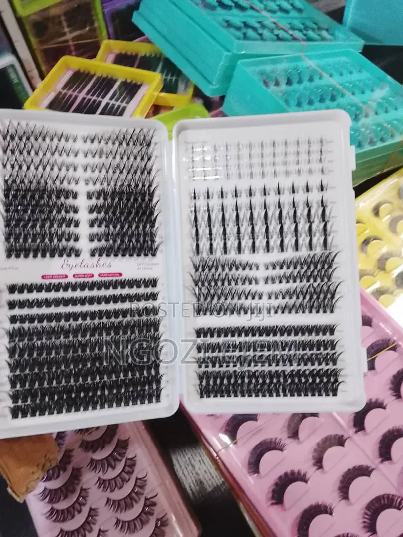 Cluster Eyelashes, Extension Eyelashes, Cat-Eye NAILS.