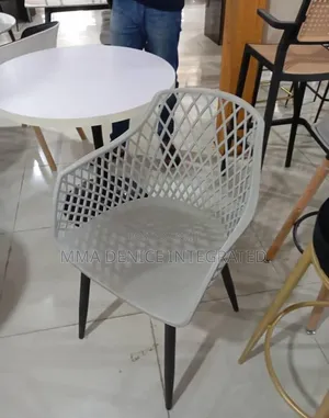 Modern White Mesh Dining Chair