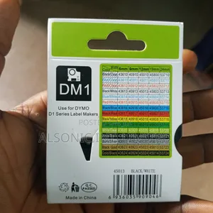 12mm Black and White Dymo Tape